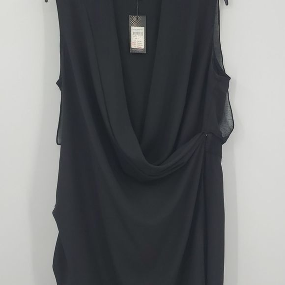 City Chic Elegant Black Asymmetrical Dress - Picture 2 of 16